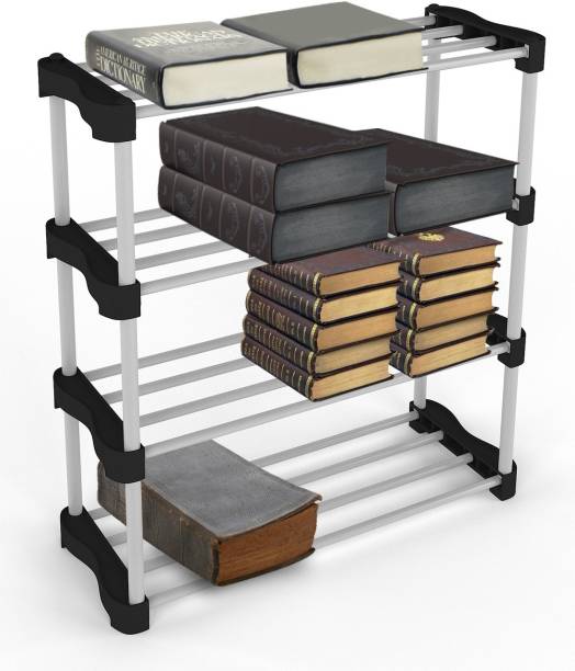 TNT The Next Trend Cady Easy to Assemble, Space Saving Multipurpose Rack-(4 Shelves) Plastic Open Book Shelf