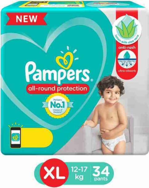 Pampers Pants XL 34 Lotion with Aloe Veera - XL