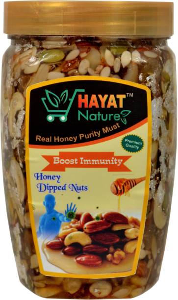 Hayat Nature Organic & Pure Multi Flora Honey With Dryfruits & Nuts with 100% Immunity & Energy Booster (900 Grm Pack of 1)