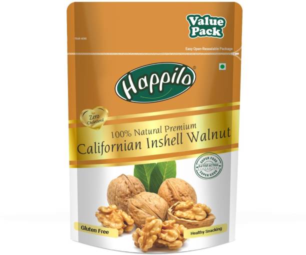 Happilo Premium 100% Natural Californian Inshell Walnut Kernels Value Pack Walnuts