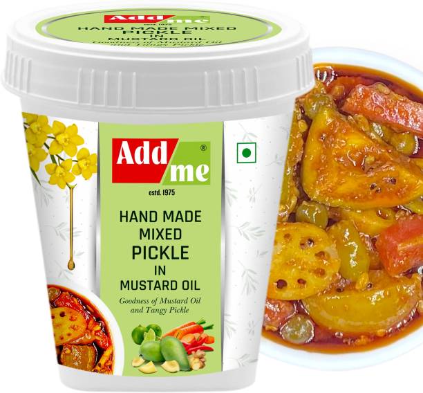 Add me Hand made Mixed Pickle in mustard oil Homemade Taste Mix Rajasthani marwadi Pickles Achar aam Mango Chilli Lemon Carrot ker Ginger karonda lasoda Fruit Mix 500gm Mixed Vegetable Pickle