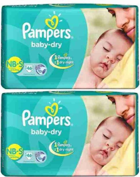 Pampers Baby dry NB-S 46+46 tape diaper - New Born