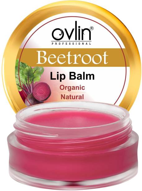 Ovlin PROFESSIONAL BEETROOT LIP BALM,MAKE LIPS SOFT & SUPPLE,ALL LIPS TYPES ORGANIC BEETROOT|Lip Butter | Lip Balm for Girls | Lip Care For Dark Lips | Paraben & Sulphate Free | Colored Lip Balm for Dry & Chapped Lips Rose (Pack of: 1,8GM) BEETROOTS & CHEERY