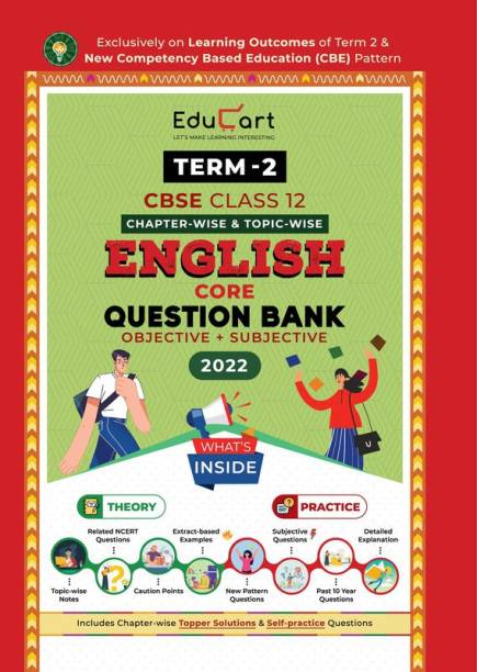 Educart Term 2 English Core CBSE Class 12 Question Bank (Now Based on the Term-2 Subjective Sample Paper of 14 Jan 2022)