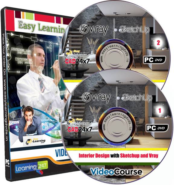 Easy Learning Interior Design with Sketchup and Vray Online Course on 2 DVDs