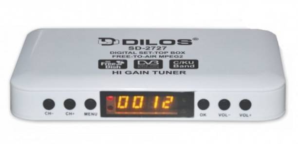dilos MPEG-2 SD-2727 DVB-S Digital FTA Set-Top Box GET LIFE TIME FREE TV CHANNELS FROM DD FREE DISH ( NO MONTHLY CHARGES ) Media Streaming Device
