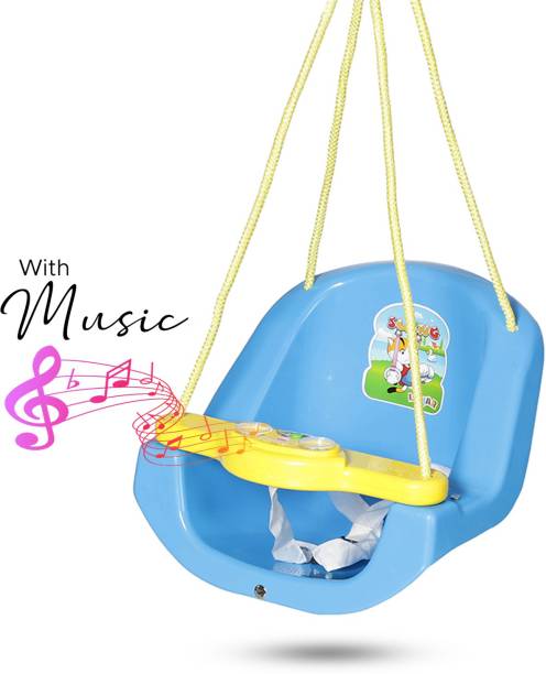 Miss & Chief MnC Baby Swing for kids with light music. Blue Swings