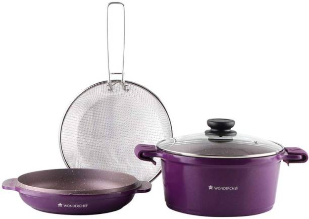 WONDERCHEF Wilson & Mary (Purple) Induction Bottom Non-Stick Coated Cookware Set