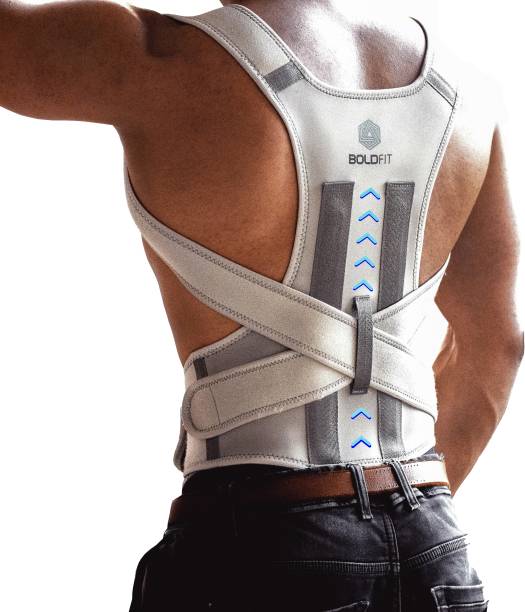 BOLDFIT Posture Corrector Back Belt For Men & Women. Back Pain Support Straightener Brace Back & Abdomen Support