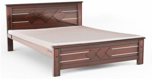 VRIKSHH Wooden Queen Size Bed for Bedroom | Solid Wood Bed Room Without Storage Solid Wood Queen Bed