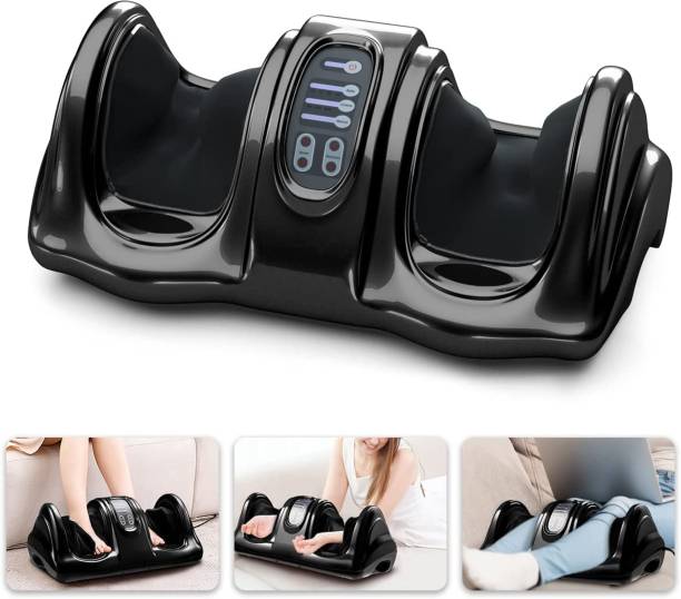 Physiotrack foot massager Powerful Electric Foot Massager for Pain Relief with kneading and rolling Massager (Black) Massager
