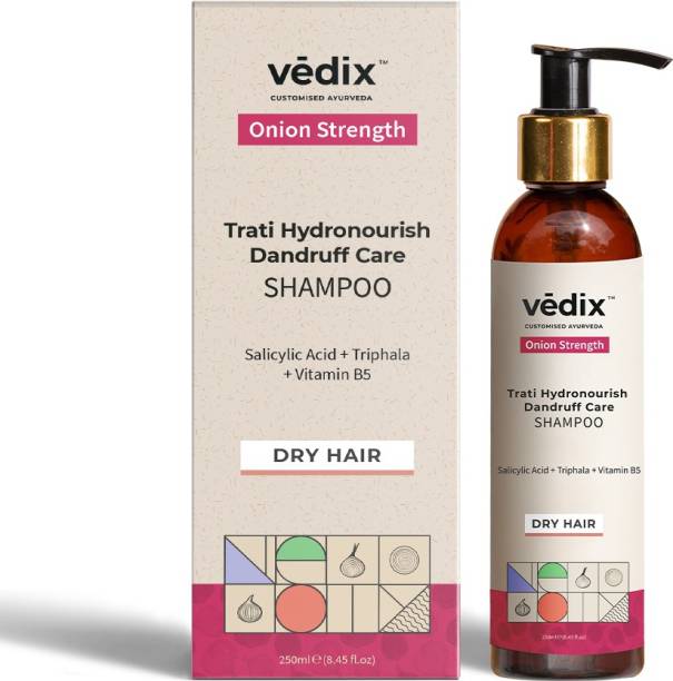 Vedix Onion Strength Shampoo - Trati Hydronourish Shampoo - Dandruff Care Shampoo For Dry Hair - With Vitamin B5 - 250 ml