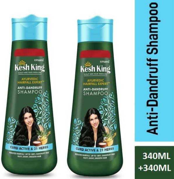 Kesh King Ayurvedic Anti Dandruff Shampoo Hairfall Expert Pack of 2 (340ml + 340ml)
