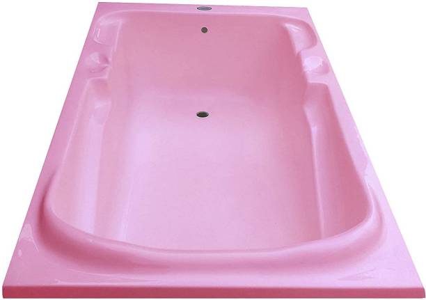 MADONNA Euro Acrylic 5.5 Feet Rectangular for Adults - Pink Alcove Bathtub