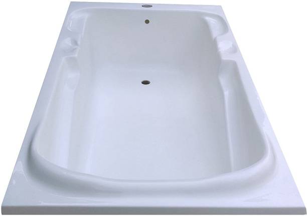 MADONNA Euro Acrylic 5.5 Feet Rectangular for Adults - White Alcove Bathtub