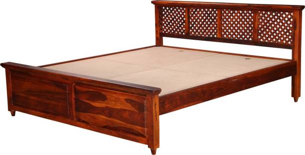 Balaji Wooden Sheesham Wood Solid Wood King Bed