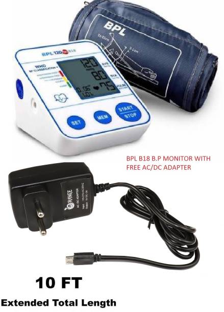 BPL Medical Technologies 120/80 B18 Made In India BPL 120/80 B18 Blood Pressure Monitor With Rsc Healthcare AC/DC ADAPTER Bp Monitor