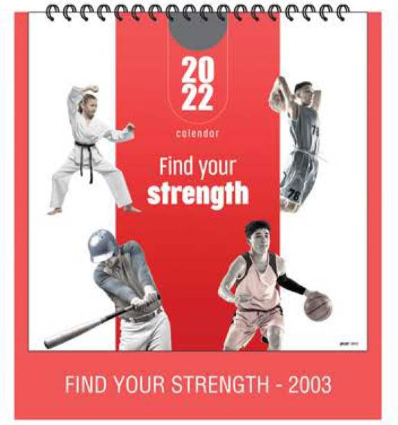 god & god's Find your strength size 6.75 x 6.75 inch Pack of 1 2022 Table Calendar
