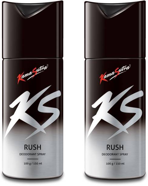 Kamasutra Rush pack of 2 Deodorant Spray  -  For Men