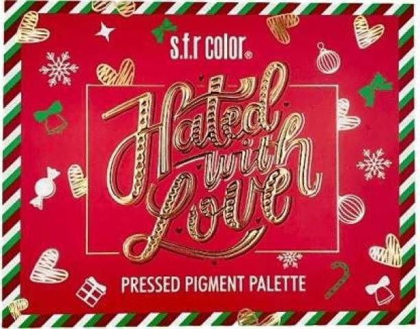 S,F,R Color Red Edition Hated With Love Pressed Pigment 63 Colors Palette ( Glitter,Shimmer,Matte) 69.5 g