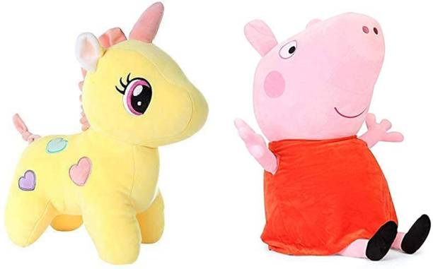 RDA business Collection Unicorn And Pig Best Quality Soft Toy ( Unicorn-25 cm And Pig-30 cm )  - 30 cm