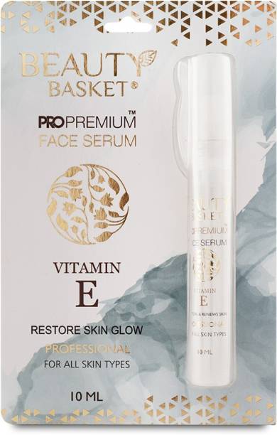 beauty basket Pro Premium Face Vitamin E Serum (10 ML), Restore Skin Glow For Women Wrinkle Eye & Face Eraser