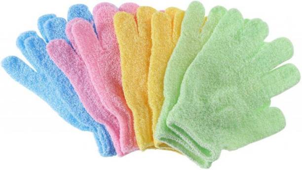 Yutiriti Set Of 8 Pieces Bath Gloves Spa Massage Body Scrubber Cleaner