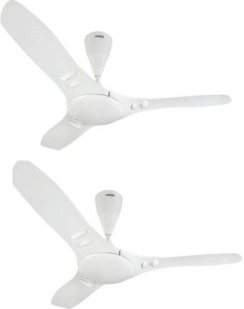 USHA Ex-9 moon pack of 2 1200 mm 3 Blade Ceiling Fan (White, Pack of 2)