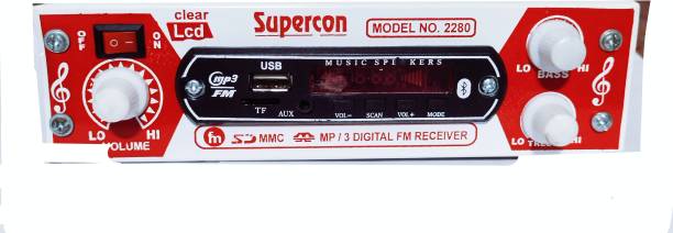 SUPERCON AC /DC SN-5 RedSpeaker with Bluetooth, USB, AUX, SD Card & FM Radio 100W AV Amplifier ABS 100 W AV Power Amplifier FM Radio