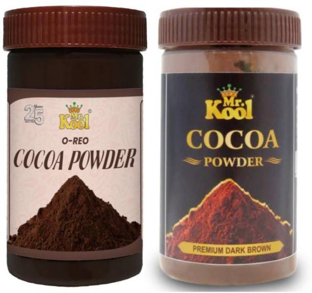 Mr.Kool Premium Dark Brown Cocoa Powder 100gm | Special Dark O-reo Powder for Baking Chocolate, Cake, Cookies 100gm | cOMBO 200G Combo