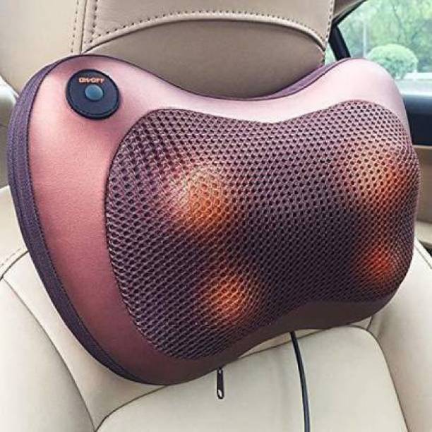 DEEMARK 2in1 Massage Pillow for Muscle Relaxation with AC Adaptor & Car Charger Massager Massage Pillow Back & Neck Massager with Heat Kneading Use at Home, Office & Car Massager