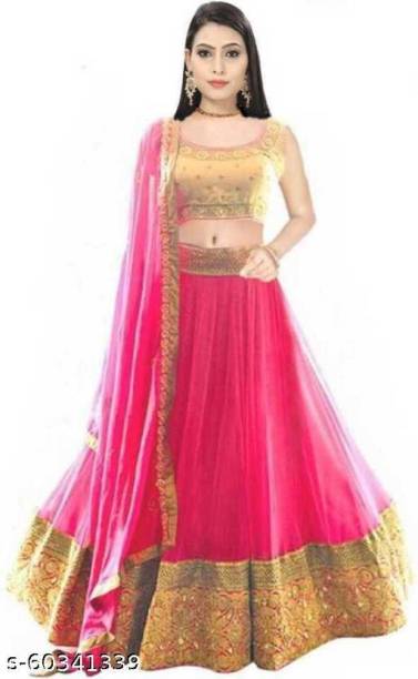 Self Design Semi Stitched Lehenga Choli Price in India