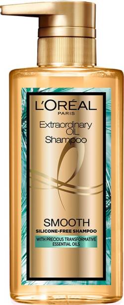L'Oréal Paris Extraordinary Oil Smooth Shampoo (Paraben & Silicone Free) 440ml | Professional Nourishing Shampoo for Smooth & Straight Frizz-Free hair | With Precious Essential Oils