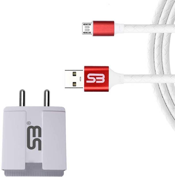 SB 3.4A Double USB Port Fast Mobile Charger BIS Certified, Auto-detect Technology, Android Smartphone Charger (white) with 1.2 Meter Micro USB Data Cable | High Speed Charging | Tangle Free | Unbreakable | COL5346 12 W 3.4 A Mobile Charger with Detachable Cable
