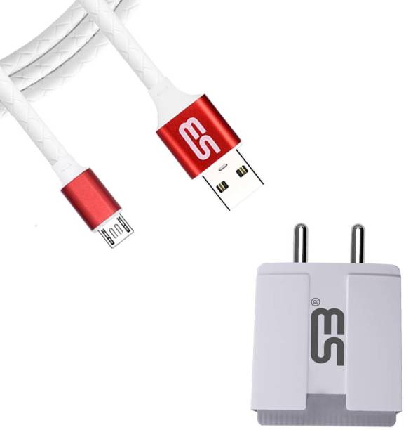 SB 3.4A Double USB Port Fast Mobile Charger BIS Certified, Auto-detect Technology, Android Smartphone Charger (white) with 1.2 Meter Micro USB Data Cable | High Speed Charging | Tangle Free | Unbreakable | COL5345 12 W 3.4 A Multiport Mobile Charger with Detachable Cable