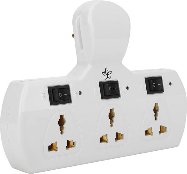 Flipkart SmartBuy Extension Boards 3 Sockets 3 Individual Switches 3 Individual Led Indicators with Fuse Protection 6 A Three Pin Socket
