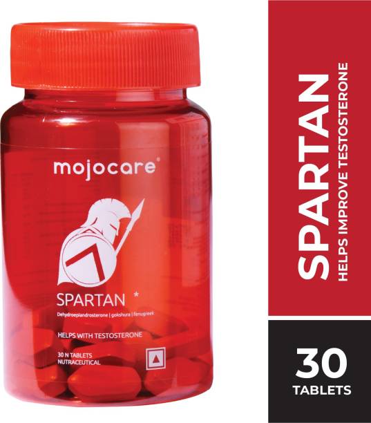 Mojocare Spartan For Men | DHEA | Fenugreek | Zinc | Gokhsura Maximum Strength for Stamina Muscle Gain and Endurance - 30 Tabs