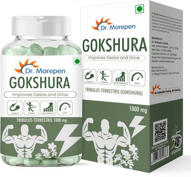 Dr. Morepen Gokshura Tablets For Men's Wellness | Tribulus Terrestris | For Improved Vigour, Vitality, Desire & Drive - 60 Tablets