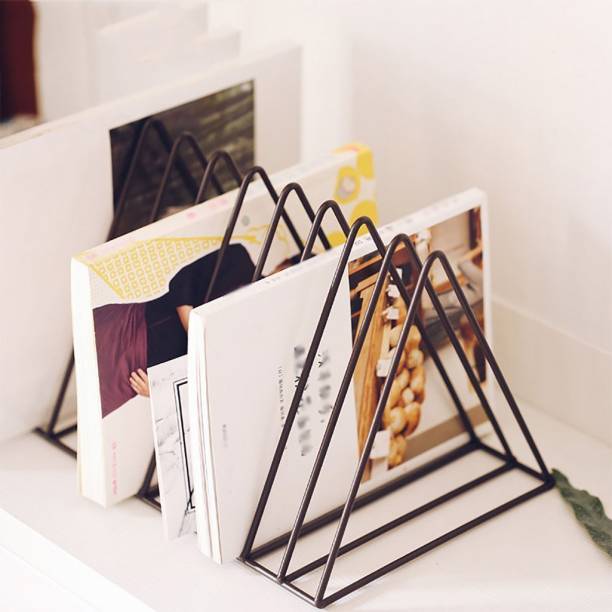 FreshDcart Metal Semi-Open Book Shelf