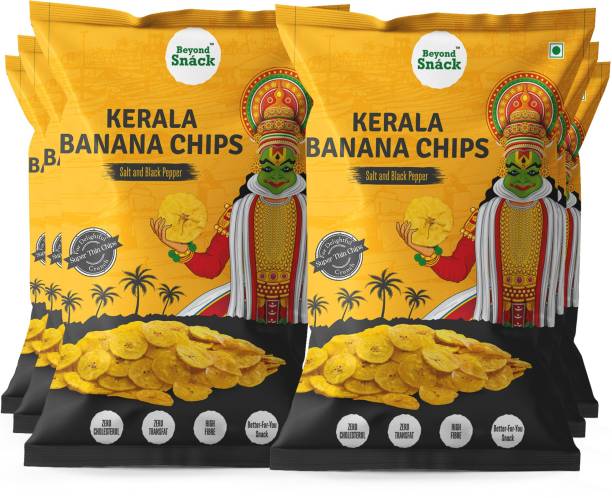 Beyond Snack Kerala Banana Chips Salt & Black Pepper 600g Chips (6 x 100 g) Chips