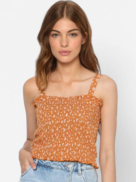 ONLY Casual Printed Women Brown Top