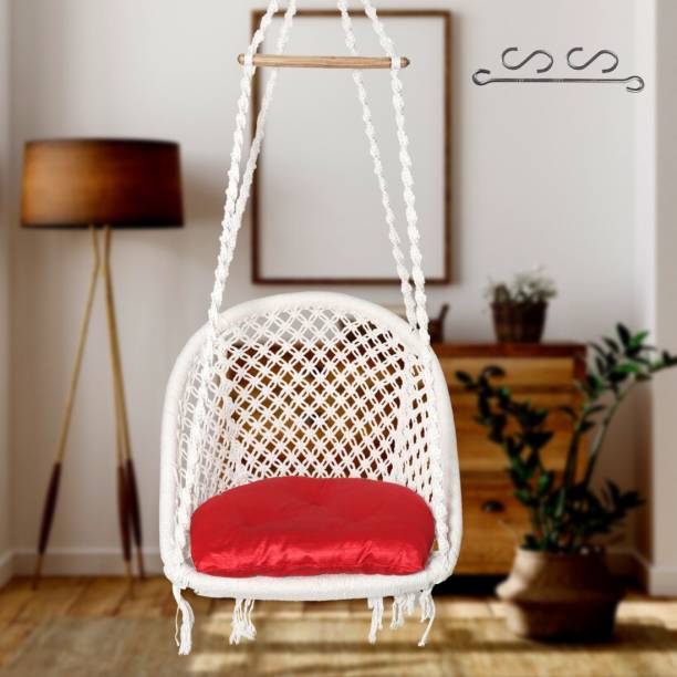 Patiofy D-Shape Swing for Adults Kids, Jhula Cotton Large Swing