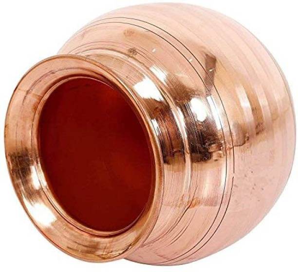 METAL MISSION Copper Matka/Pot Water Storing Capacity, Leak Proof,100% Pure Copper(2L) Copper Kalash