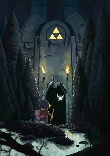 The Legend Of Zelda Link Video Games Triforce Matte Fin...