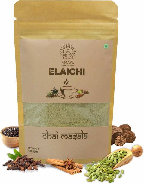AMAYU Elaichi Chai Masala | Enhances The Taste of Tea | Superb Taste | Blend of 7 Spices