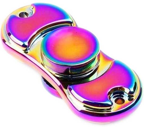 PREMSONS Metallic Rainbow Fidget Hand Spinner Toy, Rainbow Color