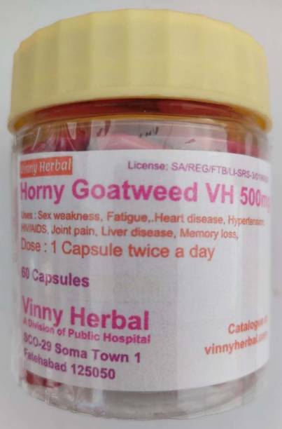 Vinny Herbal Horny Goatweed VH 500mg Capsules 60 Caps
