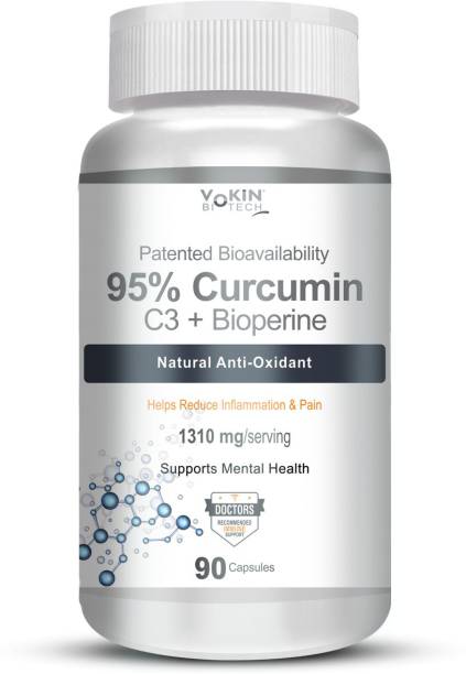Vokin Biotech 95% Curcumin C3+ Bioperine 1310mg Supports Mental Health & Joint Support