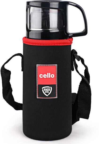 cello Instyle Stainless Steel Flask, Double Walled, 350 ml, Silver 350 ml Flask