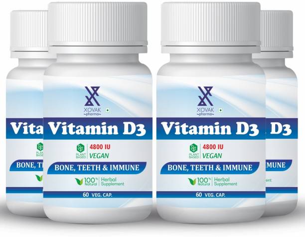 xovak pharma Organic Vitamin D3 Plant Based Vegan Supplement For Bone, Teeth, & Immune Health